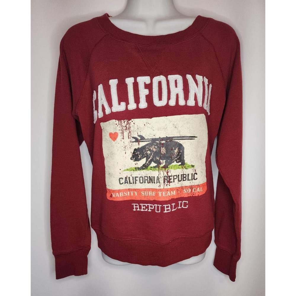 CALIFORNIA REPUBLIC SWEATSHIRT SIZE‎ M WOMENS RED